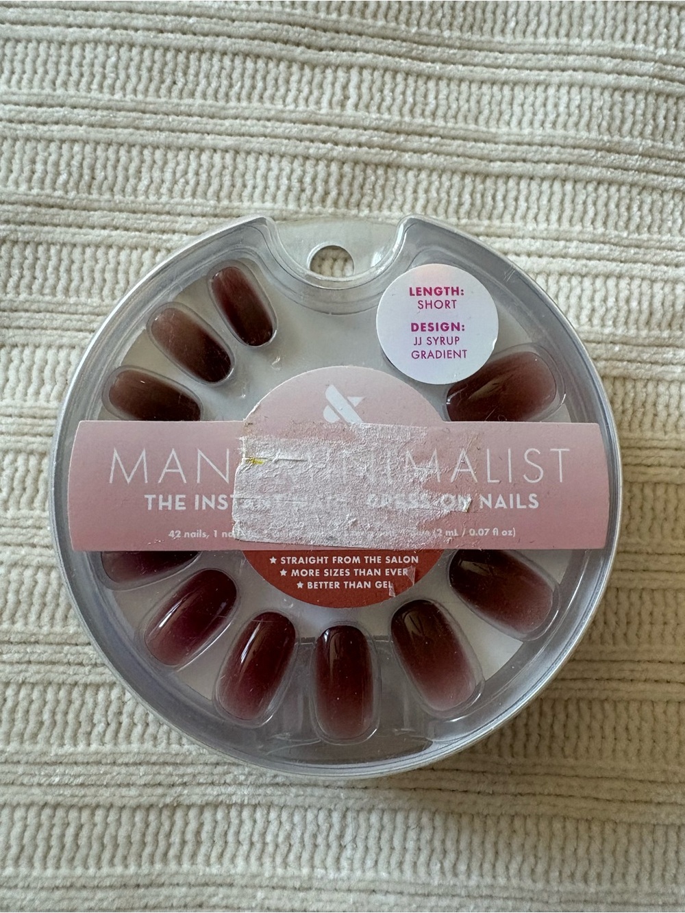 Olive & June Minimalist Ombre Brown Mauve Short Gradient Press-On Nails